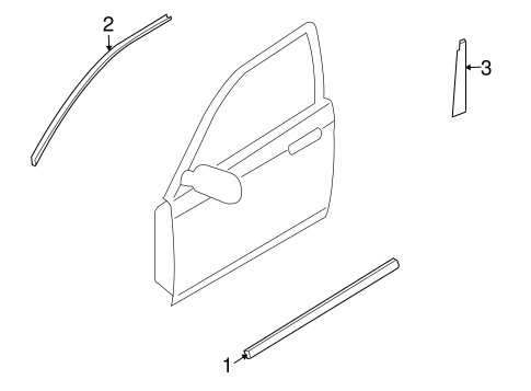 6 EXTERIOR TRIM - FRONT DOOR
