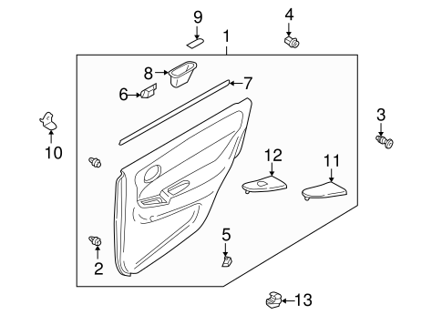 626 INTERIOR TRIM - REAR DOOR