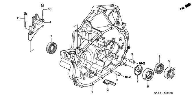 TRANSMISSION - MANUAL/MT CLUTCH CASE for 2003 Honda CIVIC COUPE #1