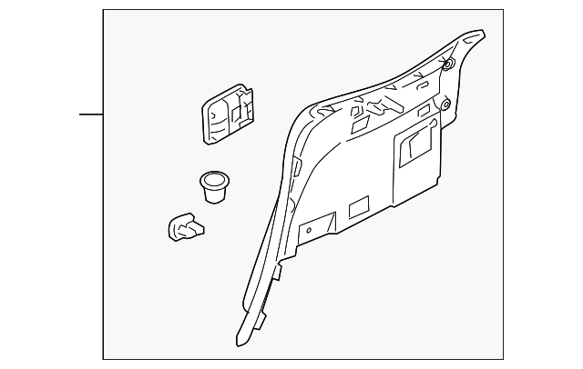 C235-68-870G-02 Деталь TRUNK SIDE TRIM, LEFT