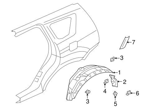 Outlander EXTERIOR TRIM - QUARTER PANEL
