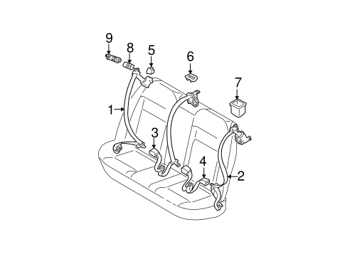 Impreza REAR SEAT BELTS
