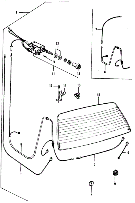 BODY / AIR CONDITIONING/REAR WINDOW DEFROSTER for 1975 Honda CIVIC 1200 HATCHBACK #1
