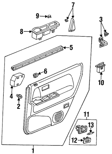 Oasis INTERIOR TRIM - REAR DOOR