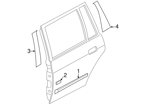 Endeavor EXTERIOR TRIM - REAR DOOR