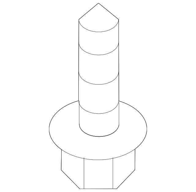 19317727 Деталь LOWER DEFLECTOR BOLT