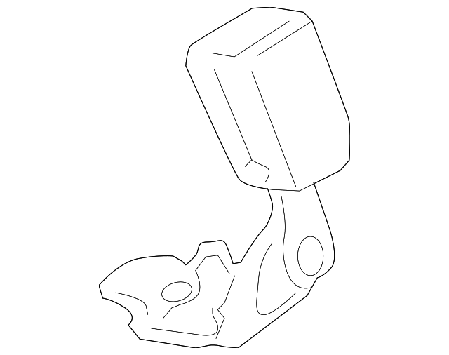 04823-SJA-A00ZB Деталь BUCKLE SET, R. RR. SEAT BELT *NH556L* (G
