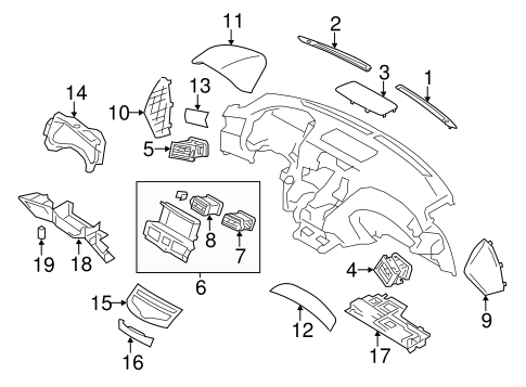 Q70 INSTRUMENT PANEL COMPONENTS