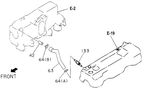 ELECTRICAL / EXHAUST / HEATER / FUEL/BREATHER TUBE (DX) for 1996 Honda PASSPORT #1