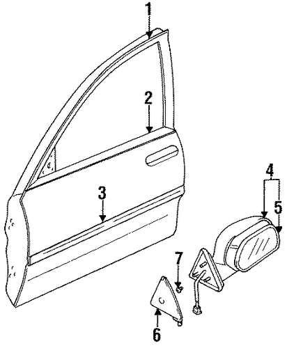 Galant EXTERIOR TRIM - FRONT DOOR