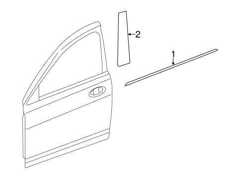 200 EXTERIOR TRIM - FRONT DOOR