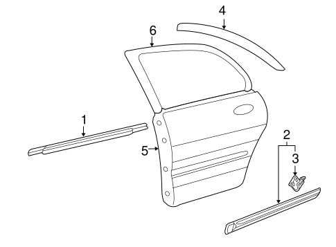 Optima EXTERIOR TRIM - REAR DOOR