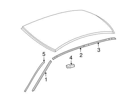 E500 EXTERIOR TRIM - ROOF 2