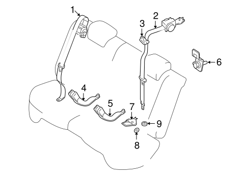 CX-7 REAR SEAT BELTS