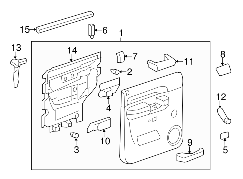 Sierra 3500 HD INTERIOR TRIM - REAR DOOR 4