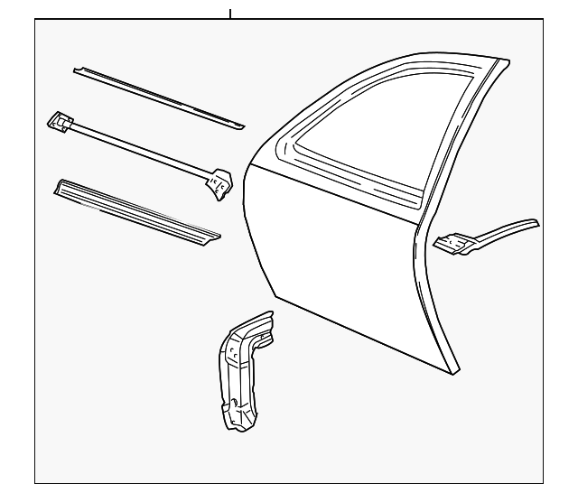 21997447 Деталь DOOR SHELL, LEFT