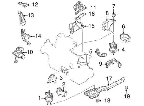 Millenia ENGINE & TRANS MOUNTING