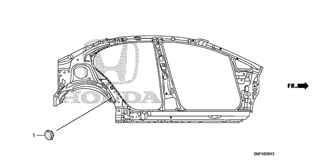 INTERIOR / BUMPER/GROMMET (SIDE) for 2008 Honda CIVIC NGV #1