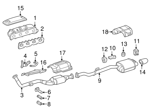 SLK230 EXHAUST COMPONENTS