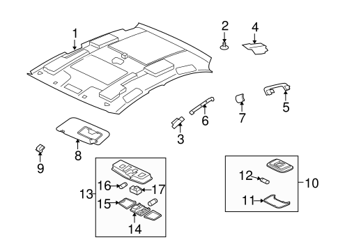 Lancer INTERIOR TRIM - ROOF
