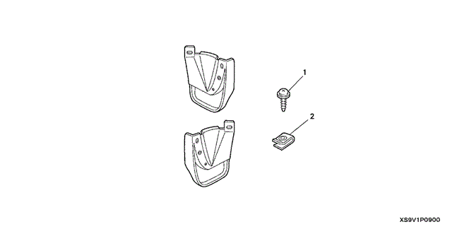 ACCESSORIES/REAR SPLASH GUARDS (1) for 2005 Honda PILOT #1
