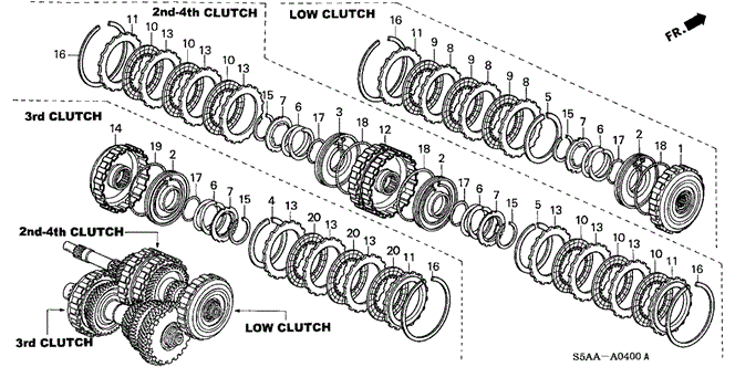 TRANSMISSION - AUTOMATIC/AT CLUTCH for 2004 Honda CIVIC SEDAN #1