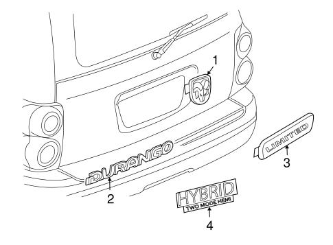 Durango EXTERIOR TRIM - LIFT GATE