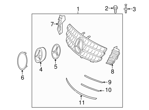 ML450 GRILLE & COMPONENTS
