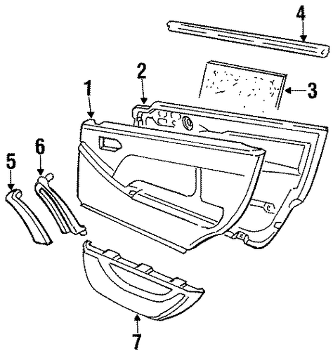 Passat INTERIOR TRIM - REAR DOOR 2