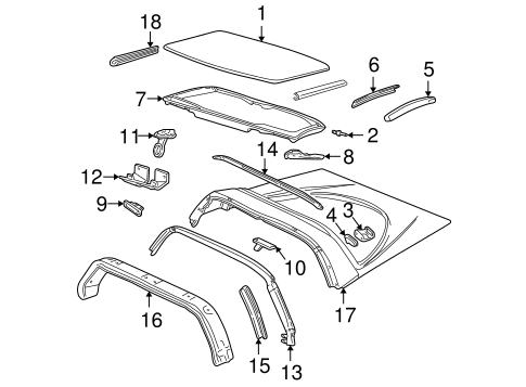 Corvette EXTERIOR TRIM - ROOF