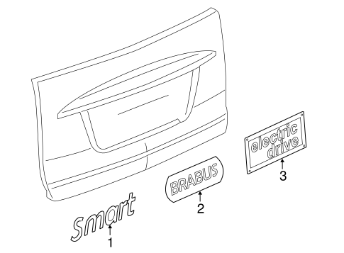 Fortwo EXTERIOR TRIM - TAIL GATE