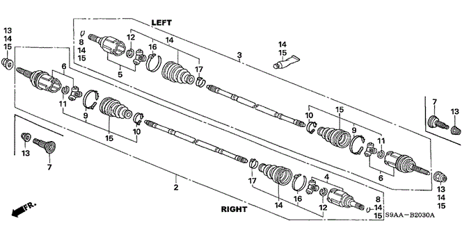 CHASSIS/REAR DRIVESHAFT for 2006 Honda CR-V #1