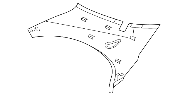 0K2DJ-68270C05 Деталь UPPER QTR TRIM, RIGHT