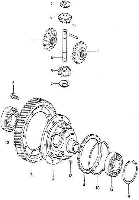 TRANSMISSION - HONDAMATIC/HMT DIFFERENTIAL GEAR (2) for 1980 Honda ACCORD HATCHBACK #1