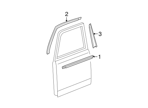 xB EXTERIOR TRIM - FRONT DOOR