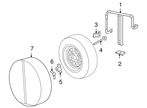 Blazer SPARE TIRE CARRIER 2