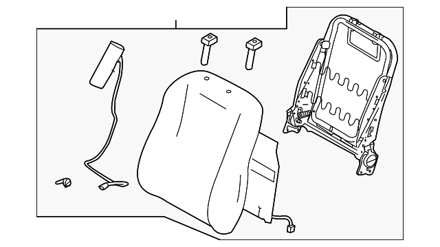 BBM588180A02 Деталь SEAT BACK ASSY, LEFT