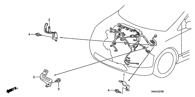 CIVIC SEDAN ENGINE WIRE HARNESS STAY (2.0L)