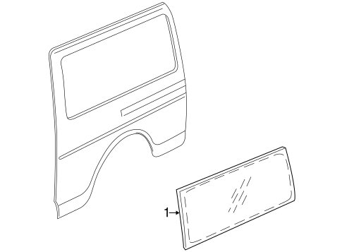 Express 1500 GLASS & HARDWARE - BODY SIDE 2