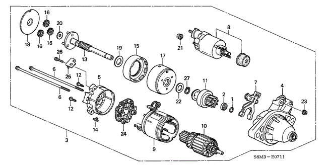 RSX STARTER MOTOR (DENSO) (TYPE-S)
