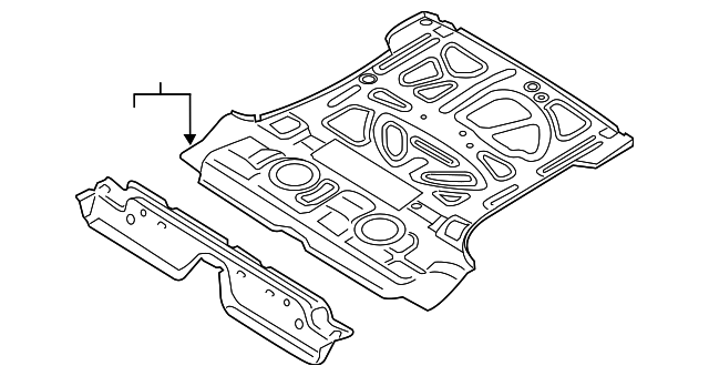 8U0-813-111-TA Деталь REAR FLOOR PAN