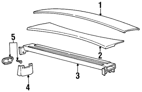 3000GT INTERIOR TRIM - CONVERTIBLE TOP