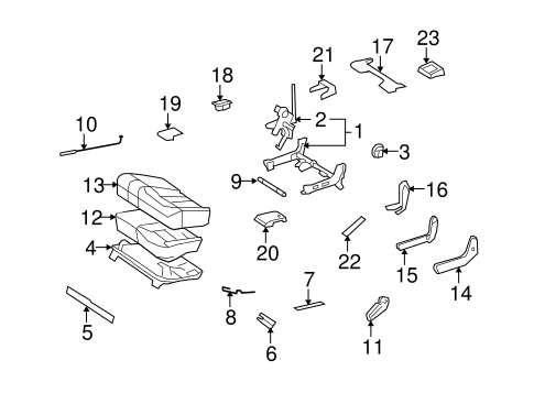 GL320 REAR SEAT COMPONENTS 4