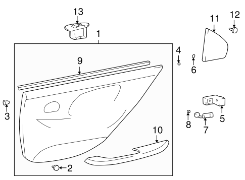 Optima INTERIOR TRIM - REAR DOOR