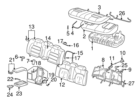 DeVille REAR SEAT COMPONENTS