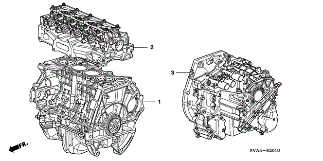 CIVIC COUPE ENGINE ASSY. - TRANSMISSION ASSY. (1.8L)