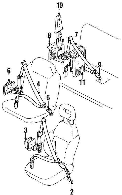 Tracker FRONT SEAT BELTS