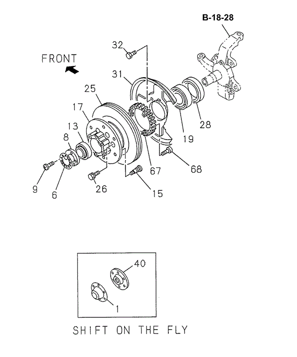 CHASSIS/FRONT HUB - ROTOR for 1998 Acura SLX #1