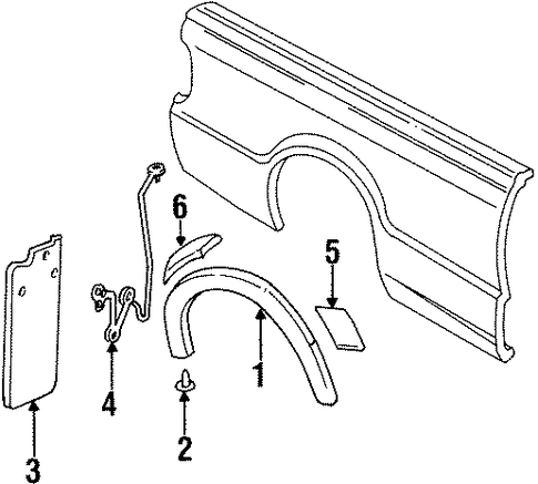 B2300 EXTERIOR TRIM - PICK UP BOX