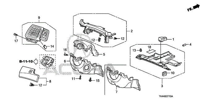 TL INSTRUMENT PANEL GARNISH (DRIVER SIDE)